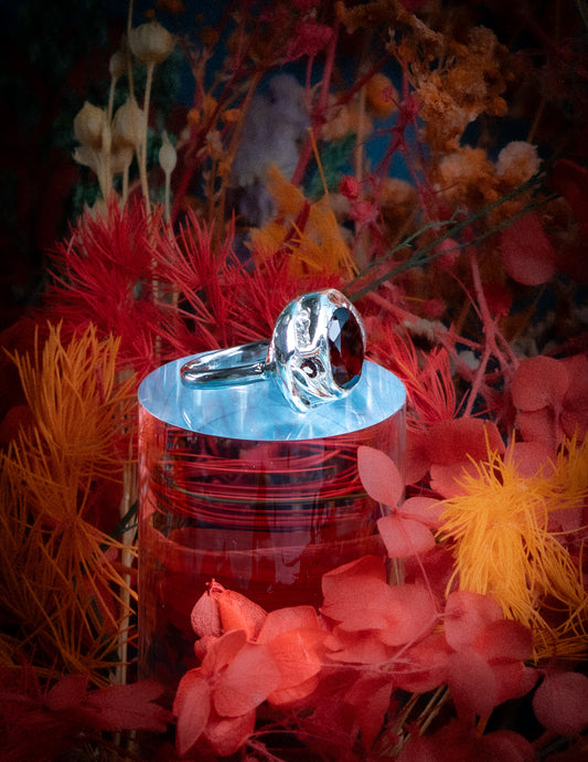 Celestial Garnet Ring