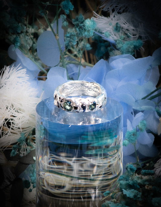 Watercolour Blue Ring