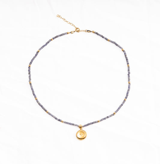 Iolite Star-Set Locket