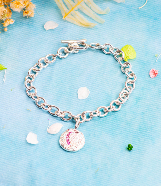 Pink Sapphire Bohemian Bracelet