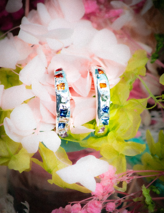 Rainbow Sapphire Earrings