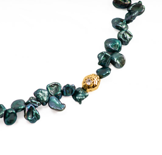 Teal Keshi Pearls