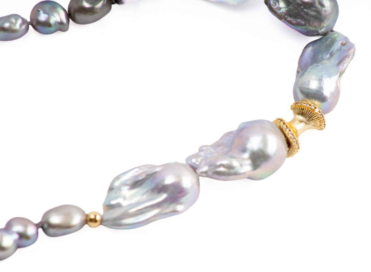 Grey Baroque Pearls