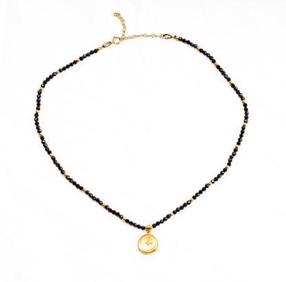 Black Spinel Star-Set Locket