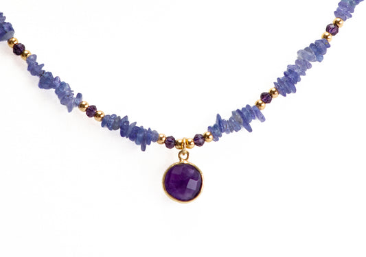 Tanzanite and Amethyst