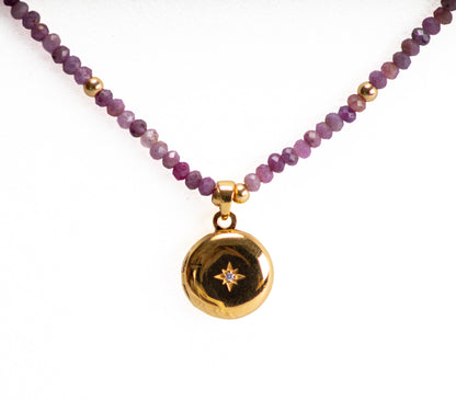 Ruby and Sapphire Star-Set Locket