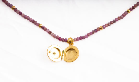 Ruby and Sapphire Star-Set Locket